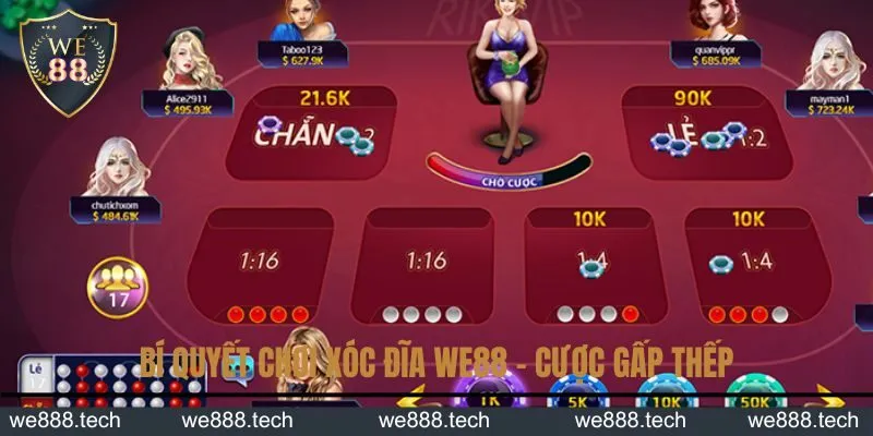 Bí quyết chơi xóc đĩa We88 - Cược gấp thếp Bí quyết chơi xóc đĩa We88 - Cược gấp thếp