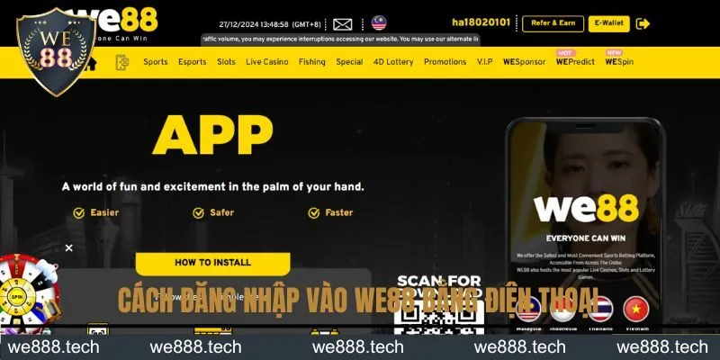 Quy trình từ A đến Z cách đăng nhập vào We88 bằng điện thoại Quy trình từ A đến Z cách đăng nhập vào We88 bằng điện thoại